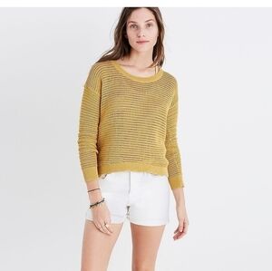 Madewell Northshore Pullover Sweater Yellow Size Medium
